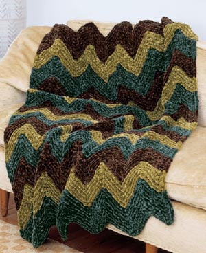 Sumptuous Ripple Afghan (Knit)