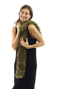 Tinsel Scarf Black and Gold Version Pattern (Knit)