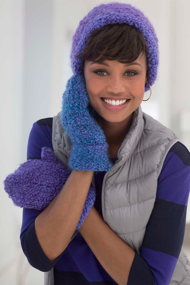 True Blue Hat And Mittens Pattern (Knit) - Main Image
