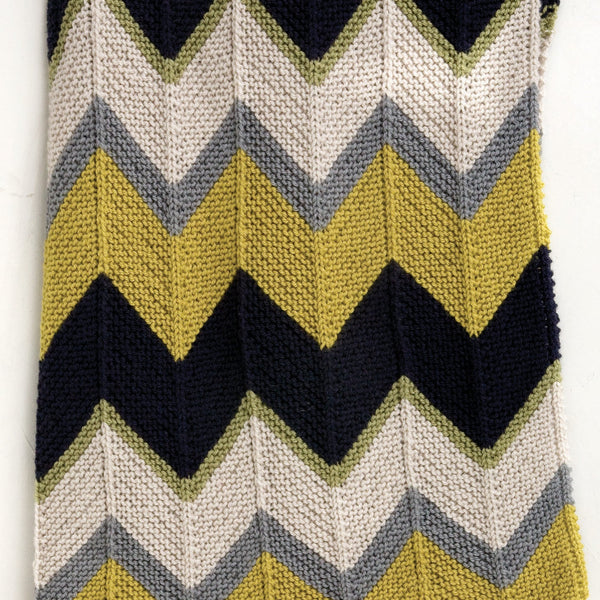 Simple Marjin Pattern Easy Knit Ripple Afghan Pattern