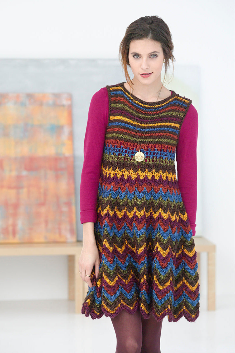 knit pattern dress Zig Zag Dress Pattern (Knit) – Lion Brand Yarn
