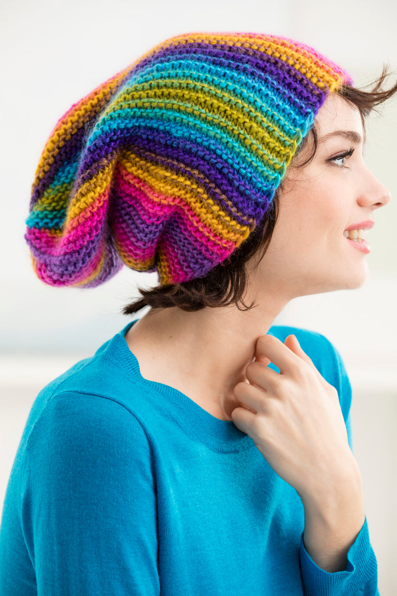 Rainbow Ridges Hat (Knit)