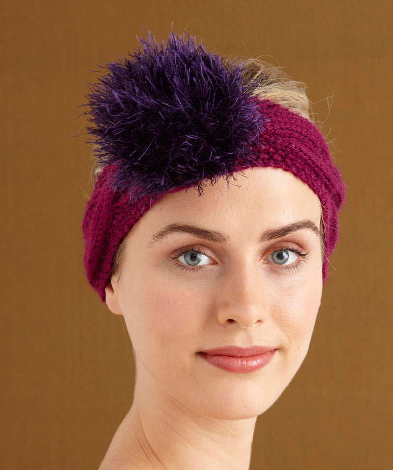 Berry Cabled Headband (Knit) - Version 1