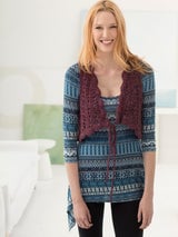 Rosy Tweed Bolero (Crochet) thumbnail