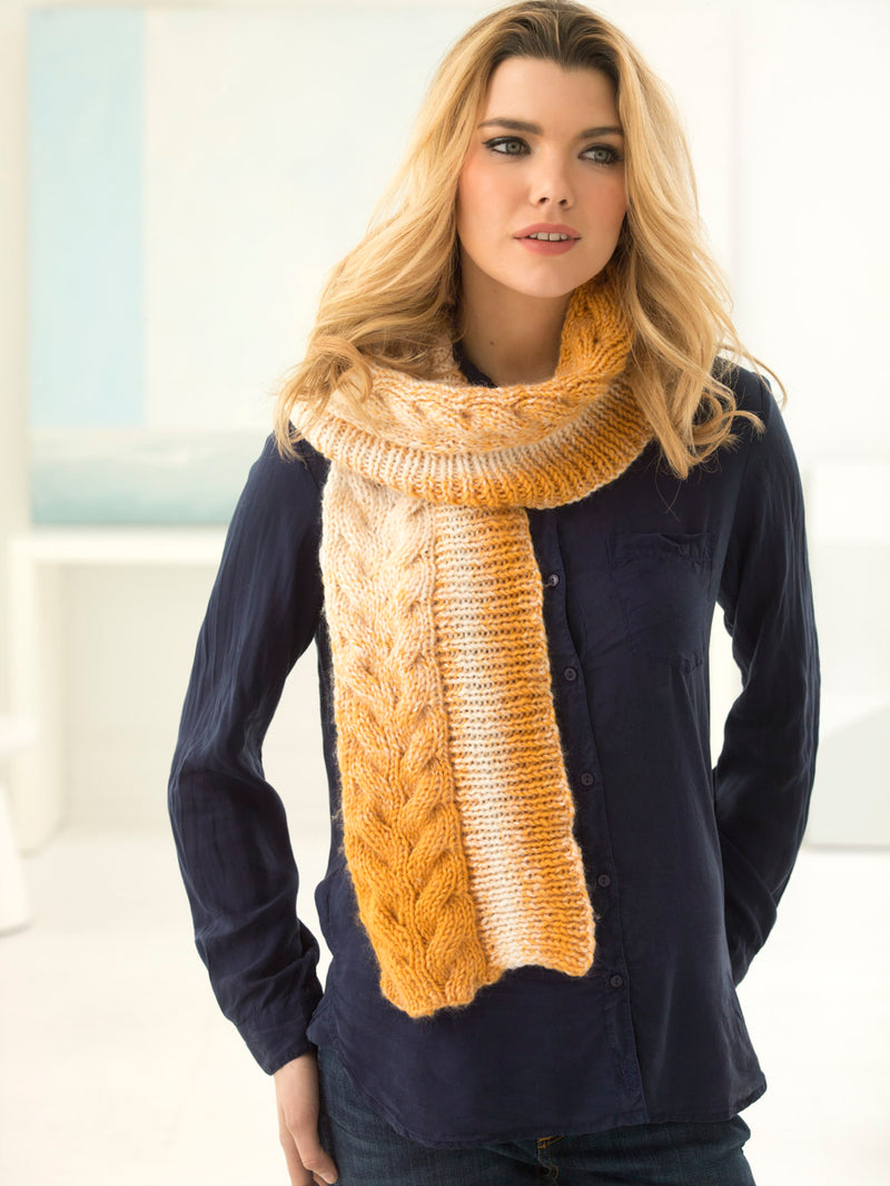 Chelsea Cable Scarf (Knit) – Lion Brand Yarn