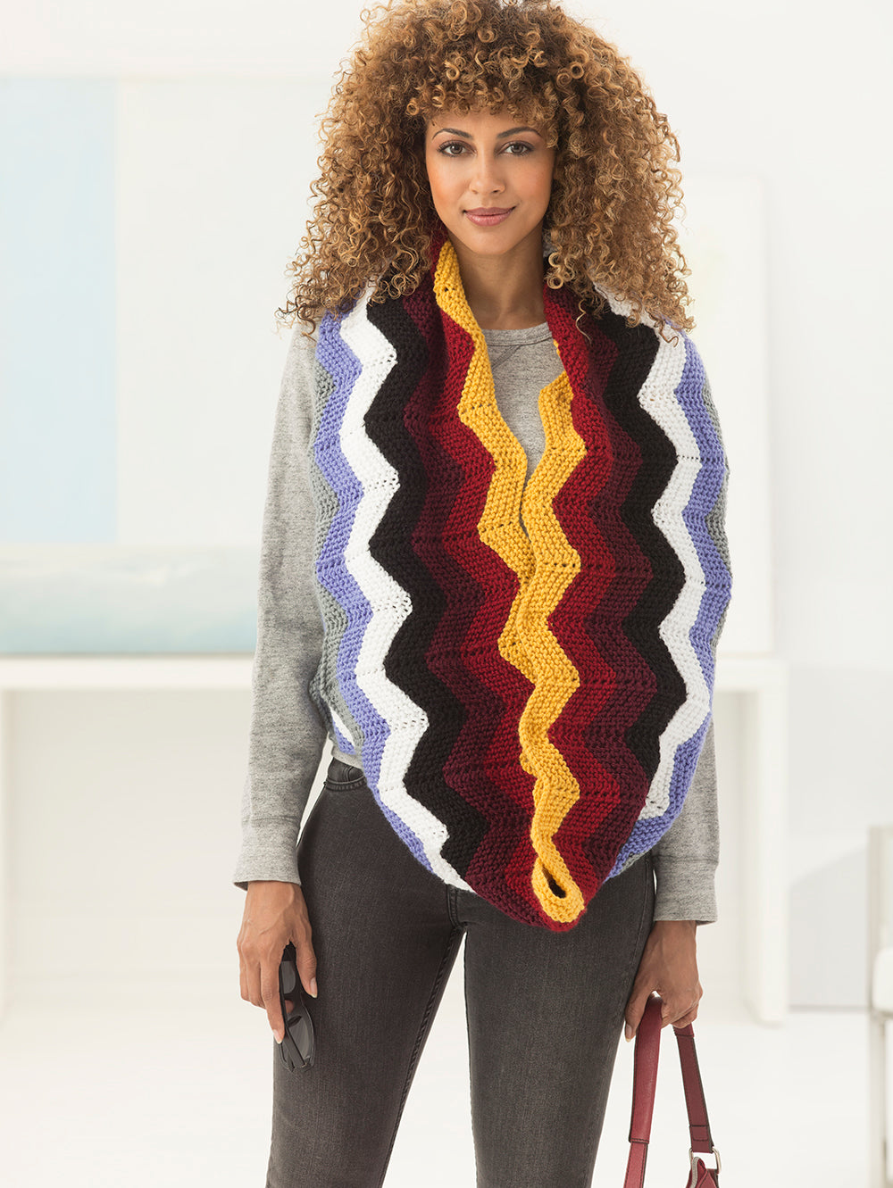 Rhea Ripple Super Scarf (Knit) – Lion Brand Yarn