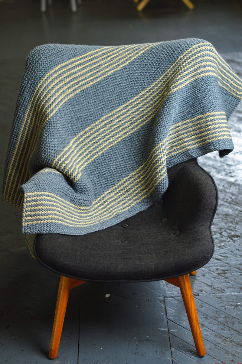 Garter Stitch Striped Blanket