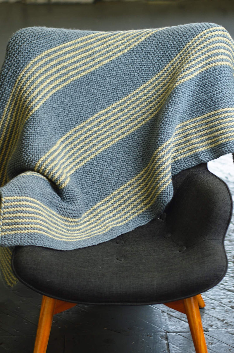 Garter Stitch Striped Blanket