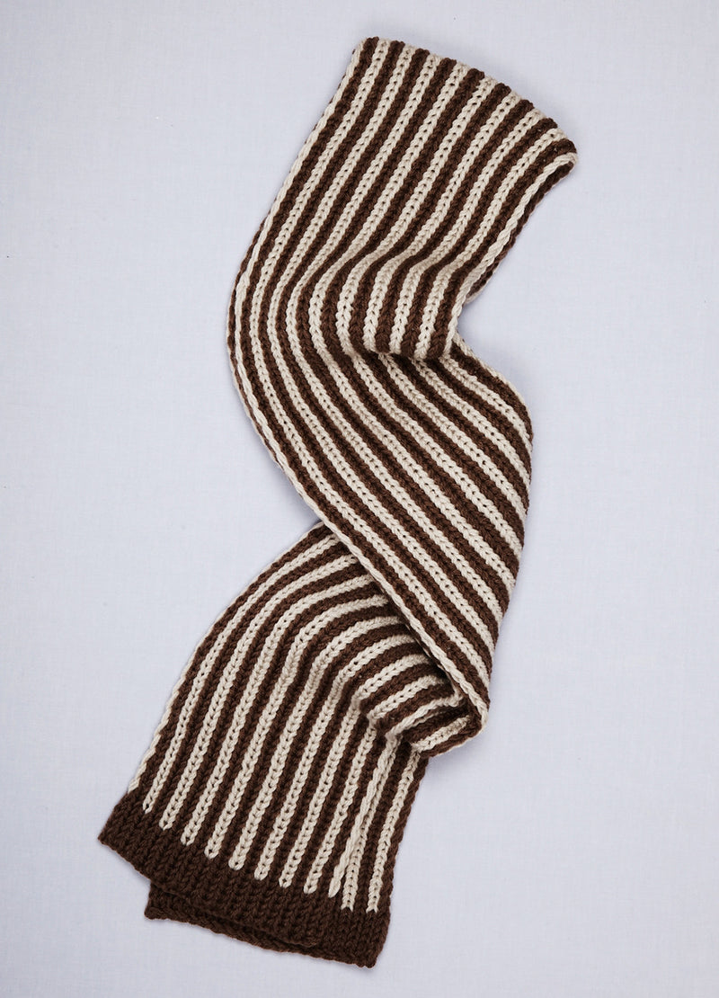 Loom Double Knit Striped Scarf