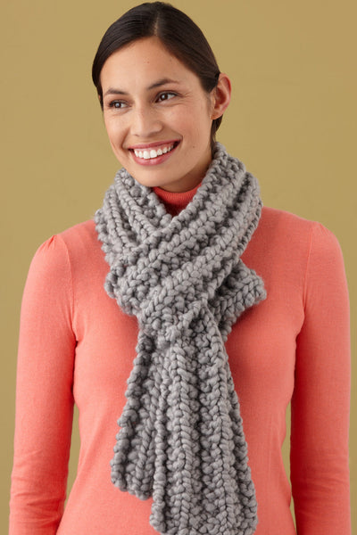 Loom Knit Mistake Rib Scarf – Lion Brand Yarn