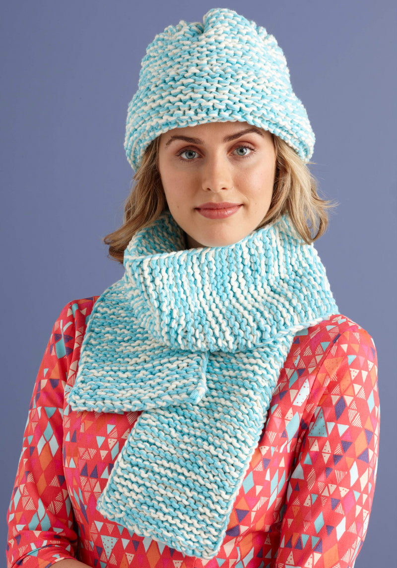 Loom Knit Pixie Hat And Scarf