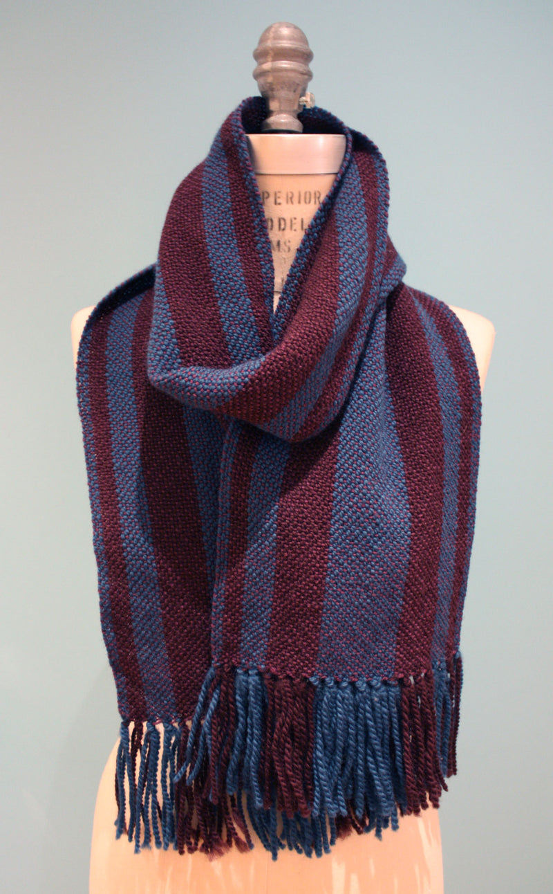 Woven His and Hers Scarves With One Warp Pattern (Loom-Weave)