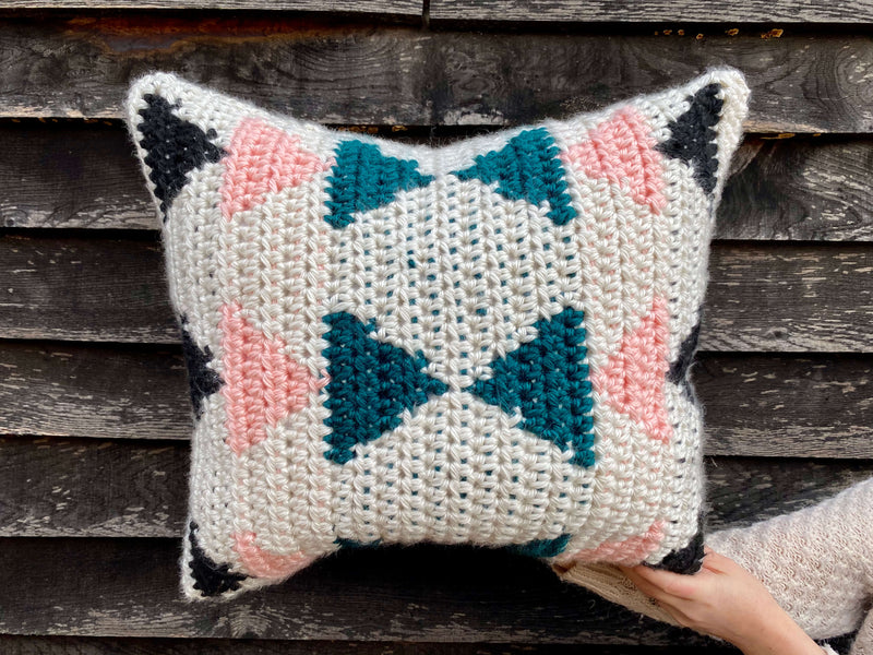 Triad Pillow Cover (Crochet)