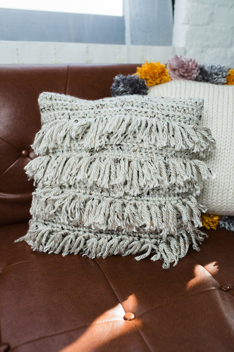 Mancora Fringe Pillow (Crochet)