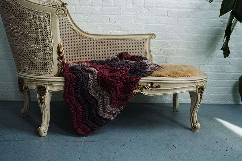 Tessie Crochet Ripple Throw (Crochet)