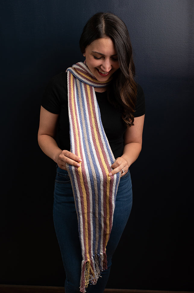 Clarabelle Striped Scarf (Knit)