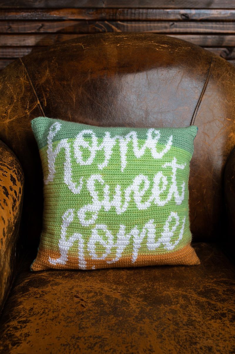 Home Sweet Home Pillow (Crochet)
