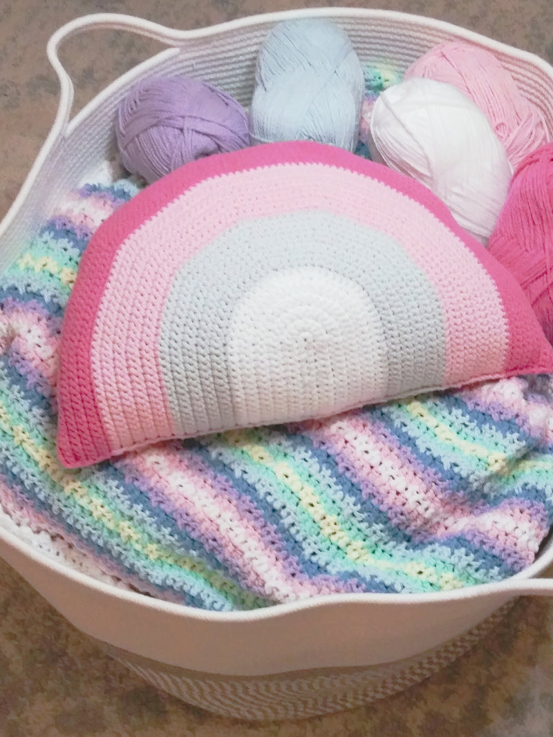 Rainbow Pillow (Crochet) - Version 2