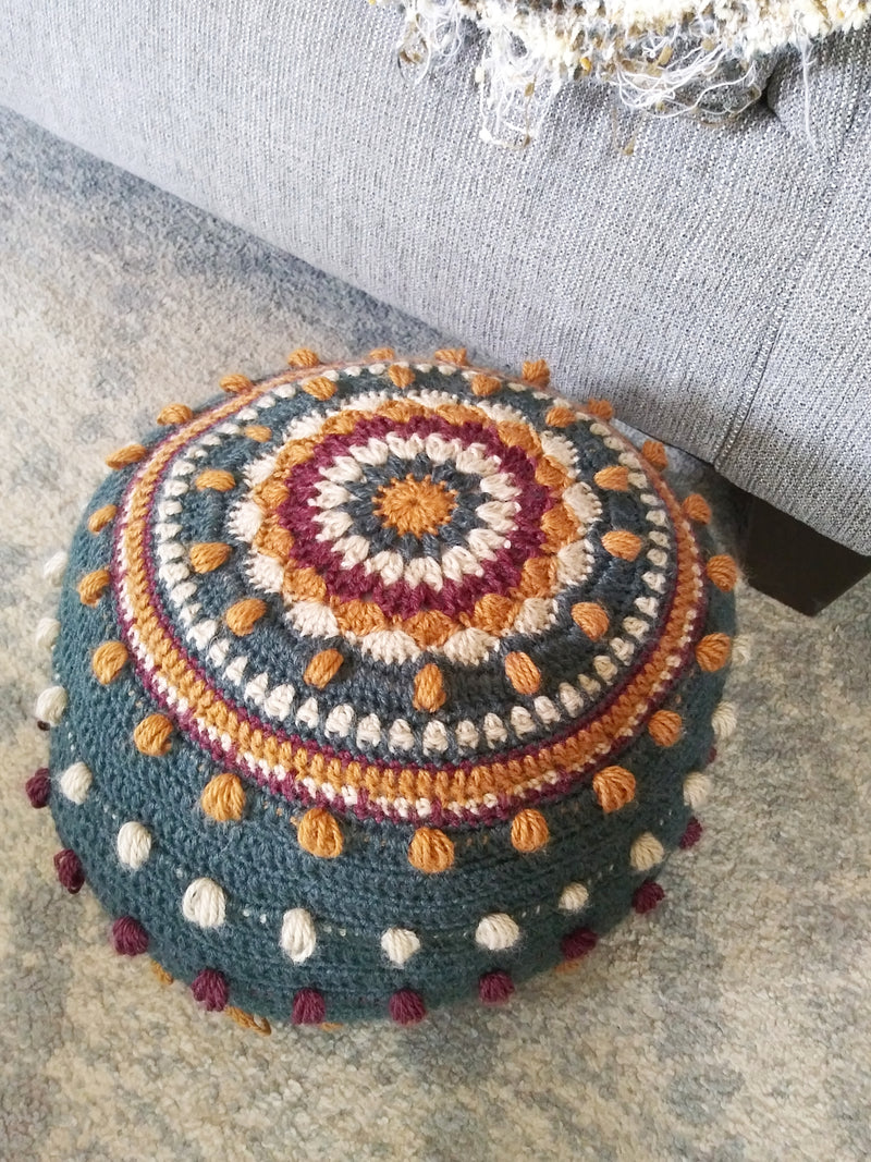 Stitch Sampler Pouf (Crochet)