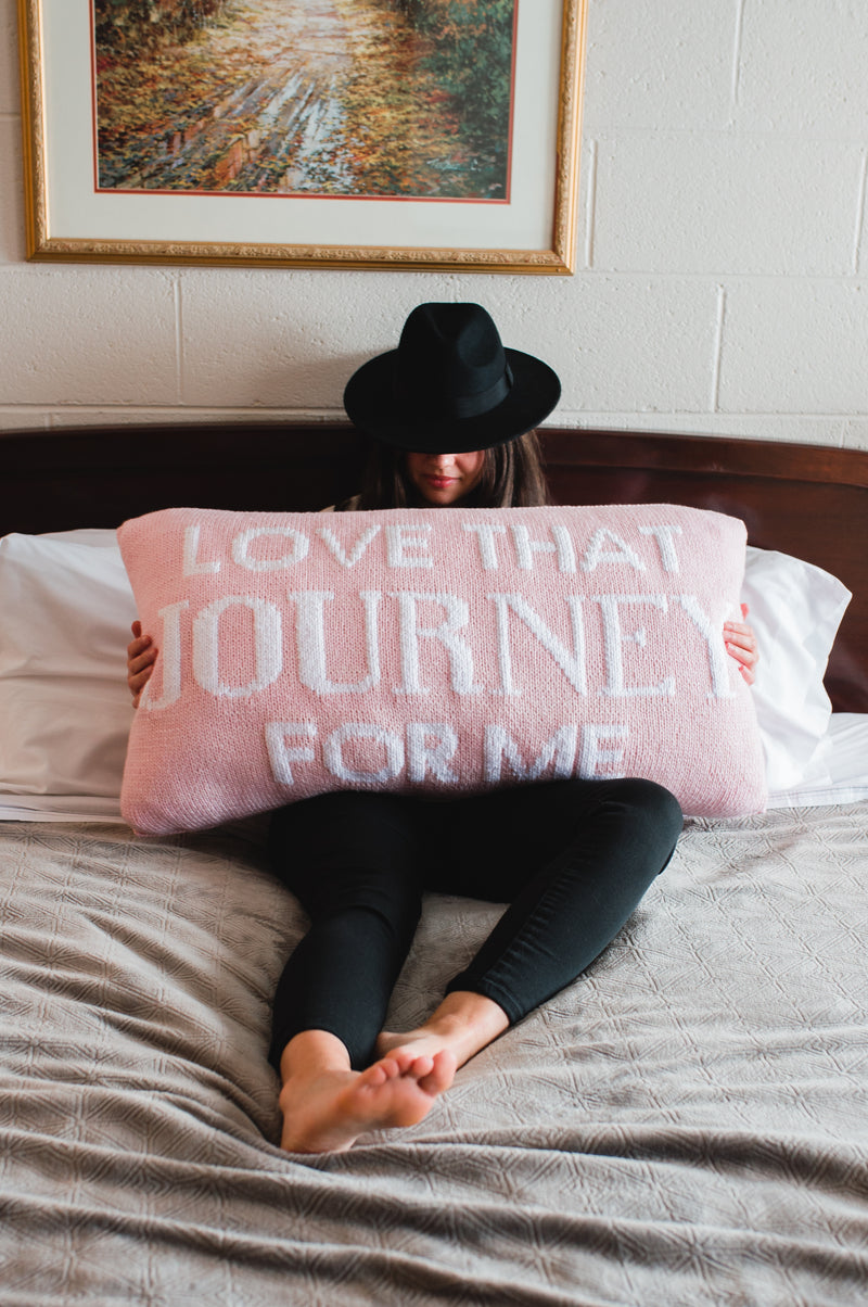 Love That Journey For Me Pillow (Knit)