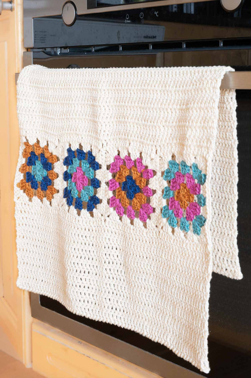 Granny Square Dish Towel (Crochet)