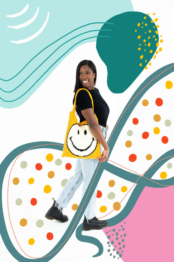 Smiley Face Tote (Crochet)