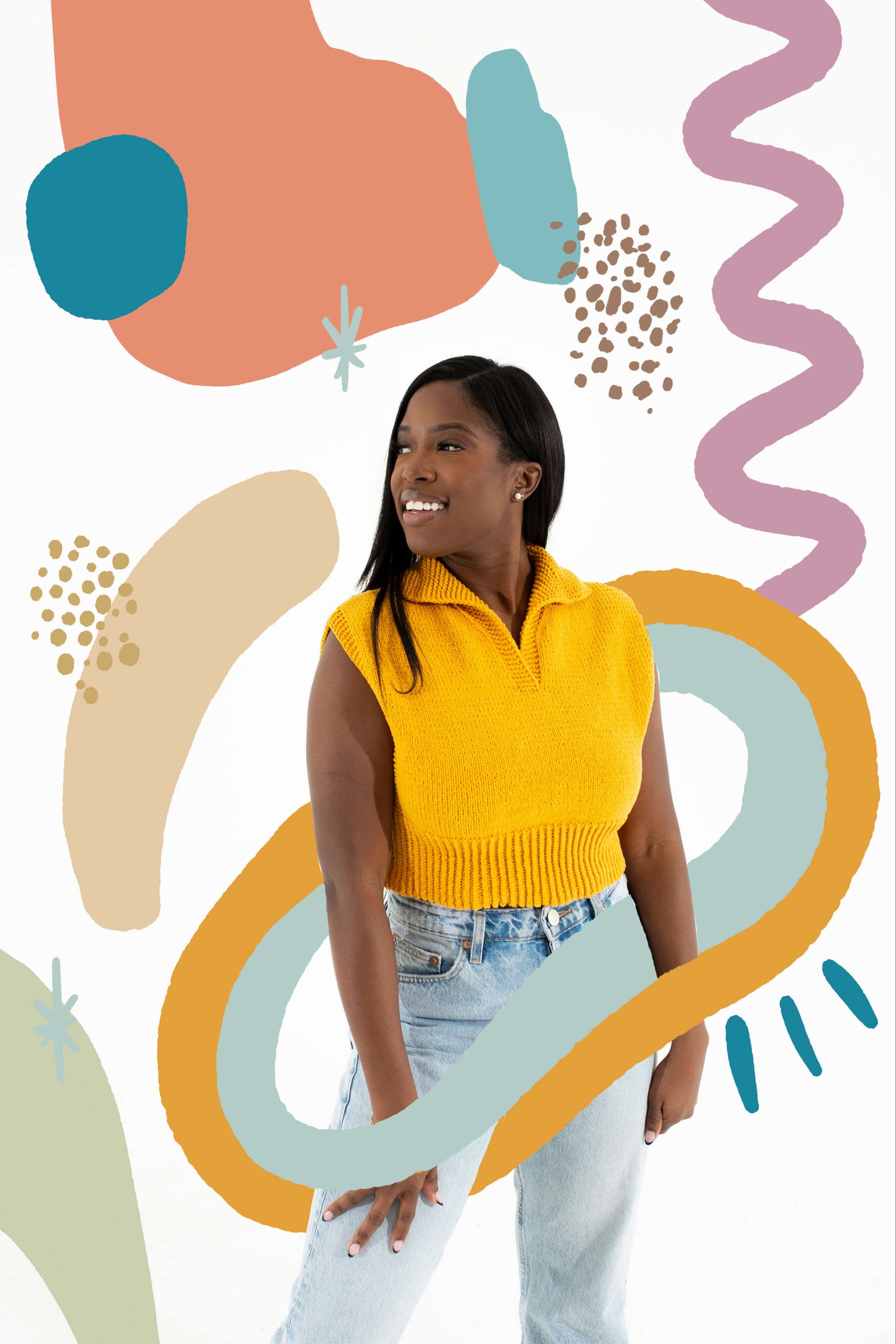 Cropped Tee (Knit) – Lion Brand Yarn