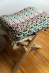 Barella Striped Blanket (Crochet) thumbnail