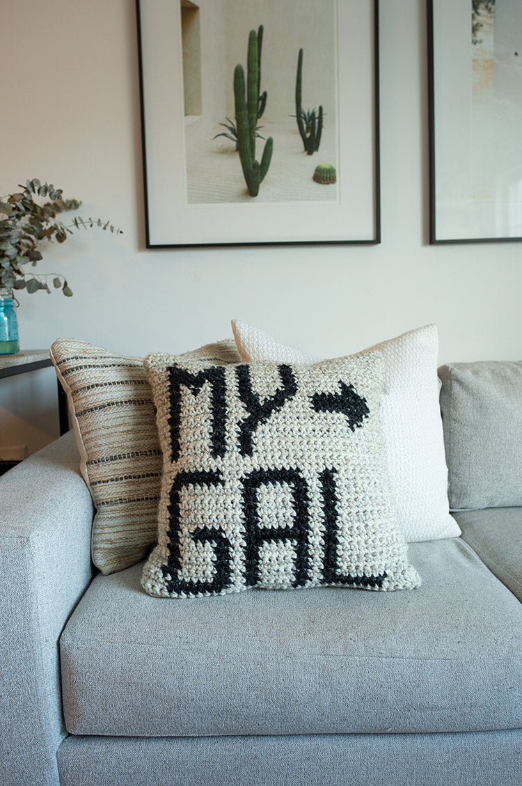 My Gal/My Guy Pillow (Crochet)