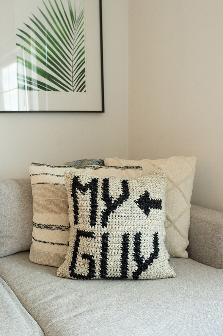 My Gal/My Guy Pillow (Crochet)