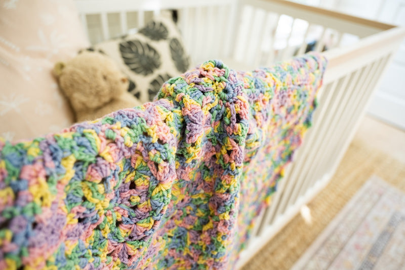Granny Square Baby Afghan (Crochet)
