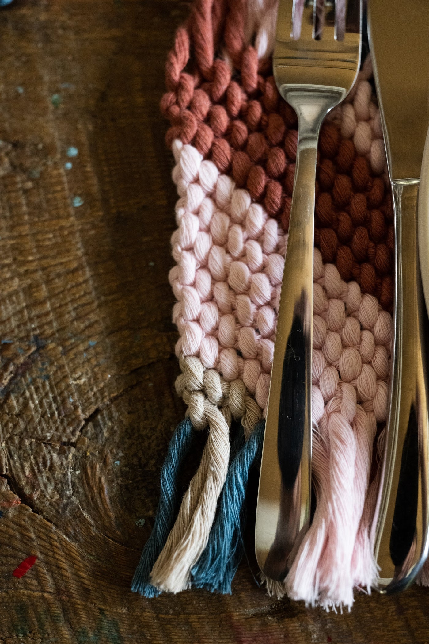 Striped Coasters (Macrame) – Lion Brand Yarn