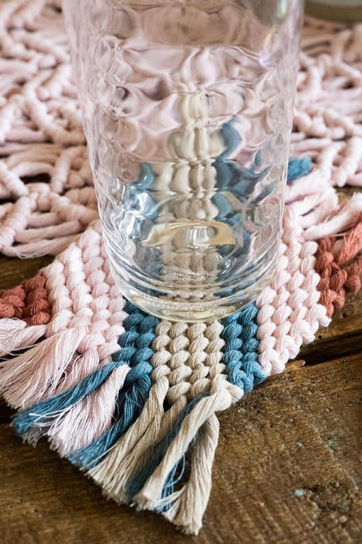 Striped Coasters (Macrame) image 1