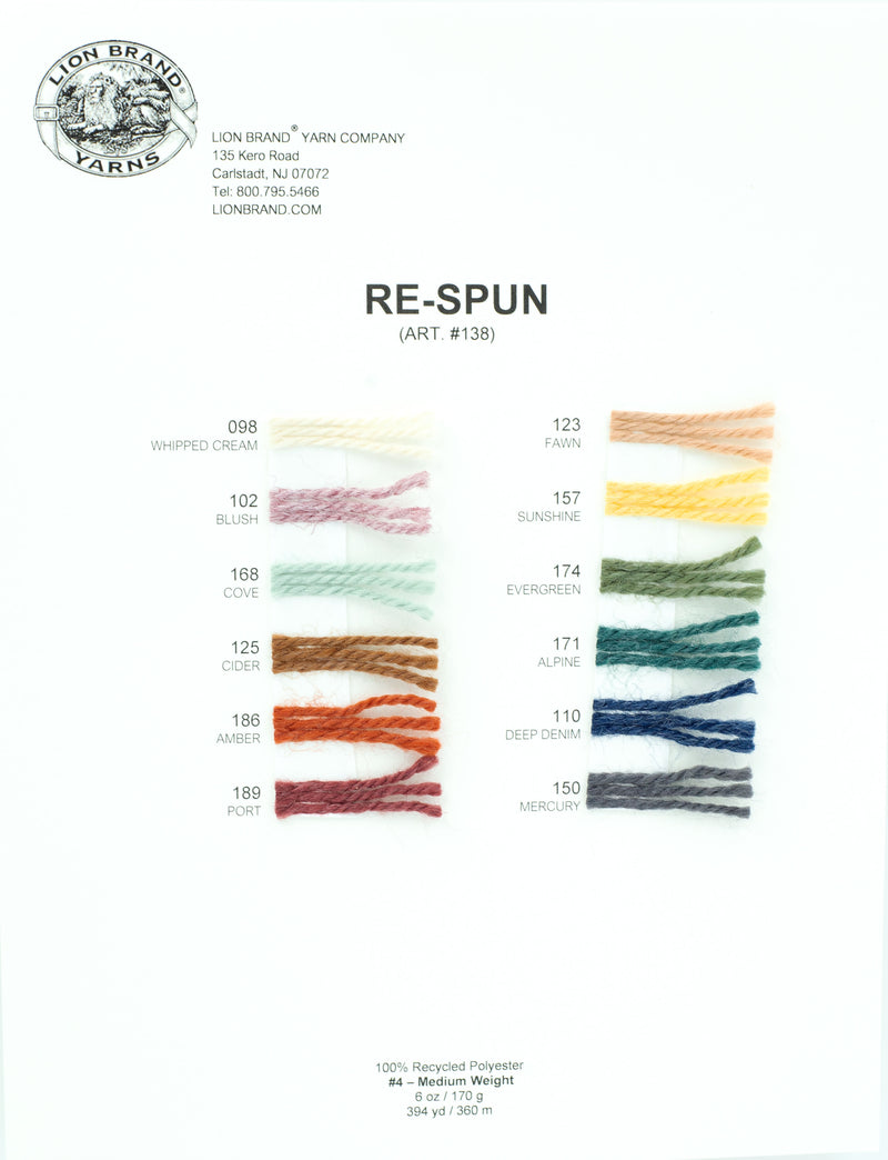 Re-Spun Yarn Color Card