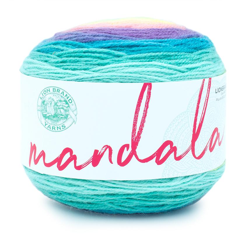 Lion Brand Yarn Mandala Yarn, Multicolor Yarn for Crocheting and Knitting,  Craft Yarn, 1-Pack, Thunderbird