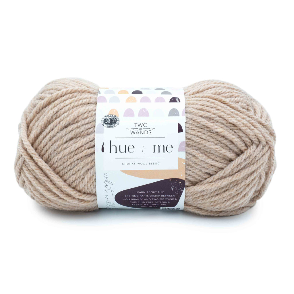 Lion Brand Hue + Me Yarn for Knitting Crocheting and Crafting Bulky and  Thick Soft Acrylic and Wool Yarn Agave (1-Pack) 1 Pack Agave