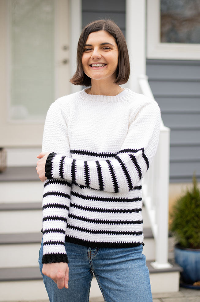 Crochet Kit - David Striped Sweater