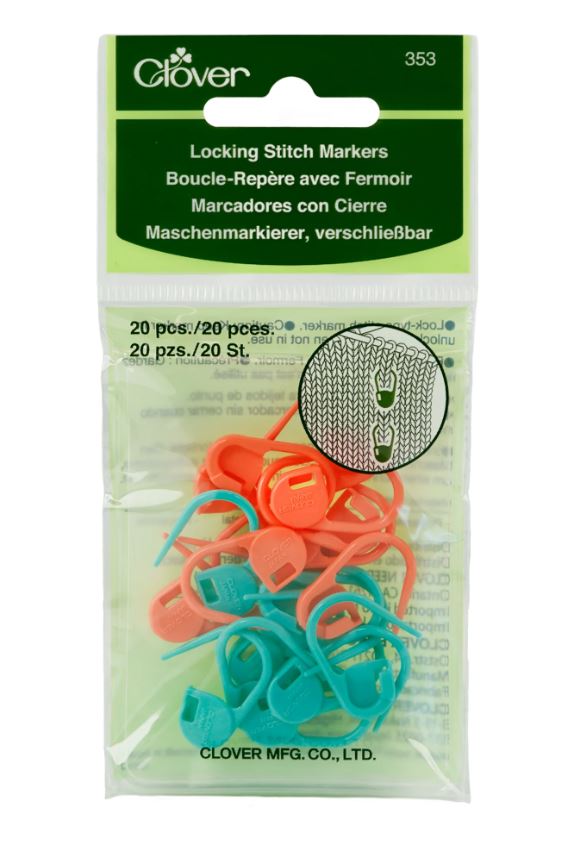 Clover Quick Locking Stitch Markers - Chose Small Medium Large or Set -  Knitting