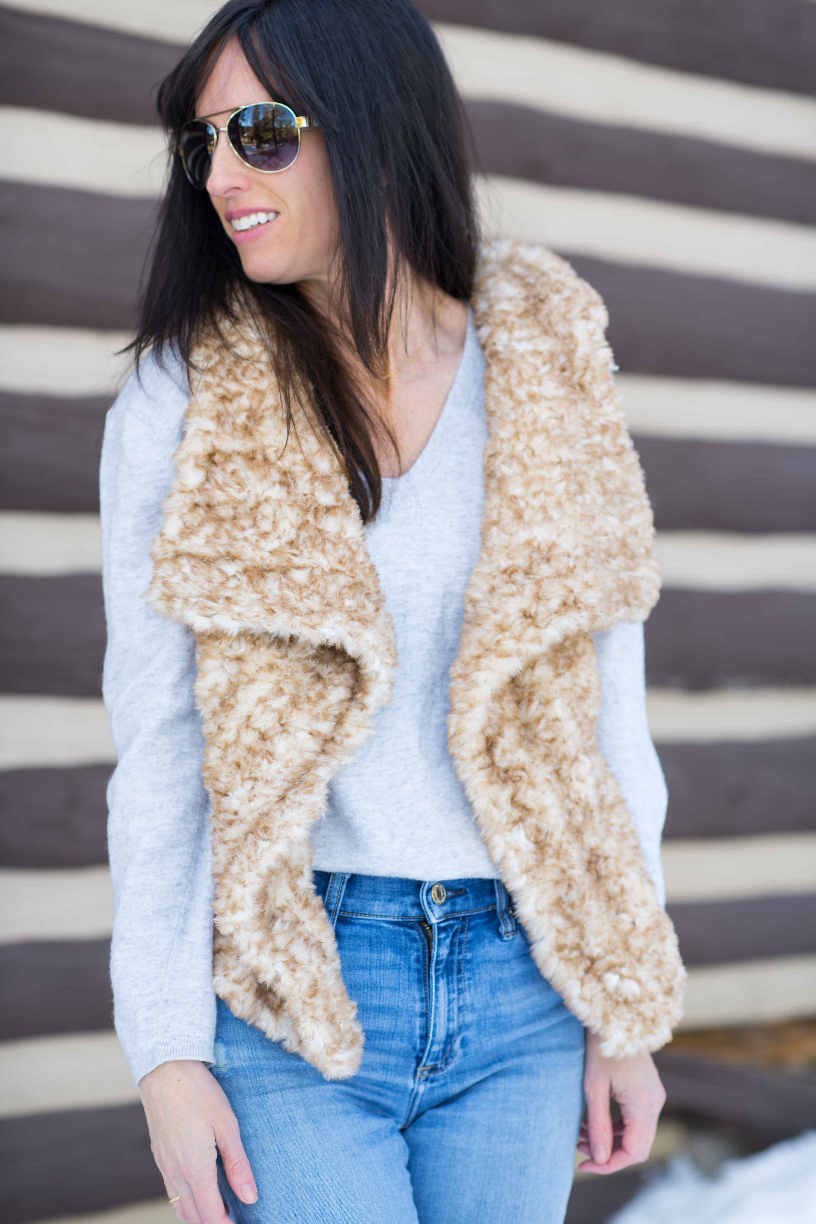 Crochet Kit - Faux Fur Vest – Lion Brand Yarn