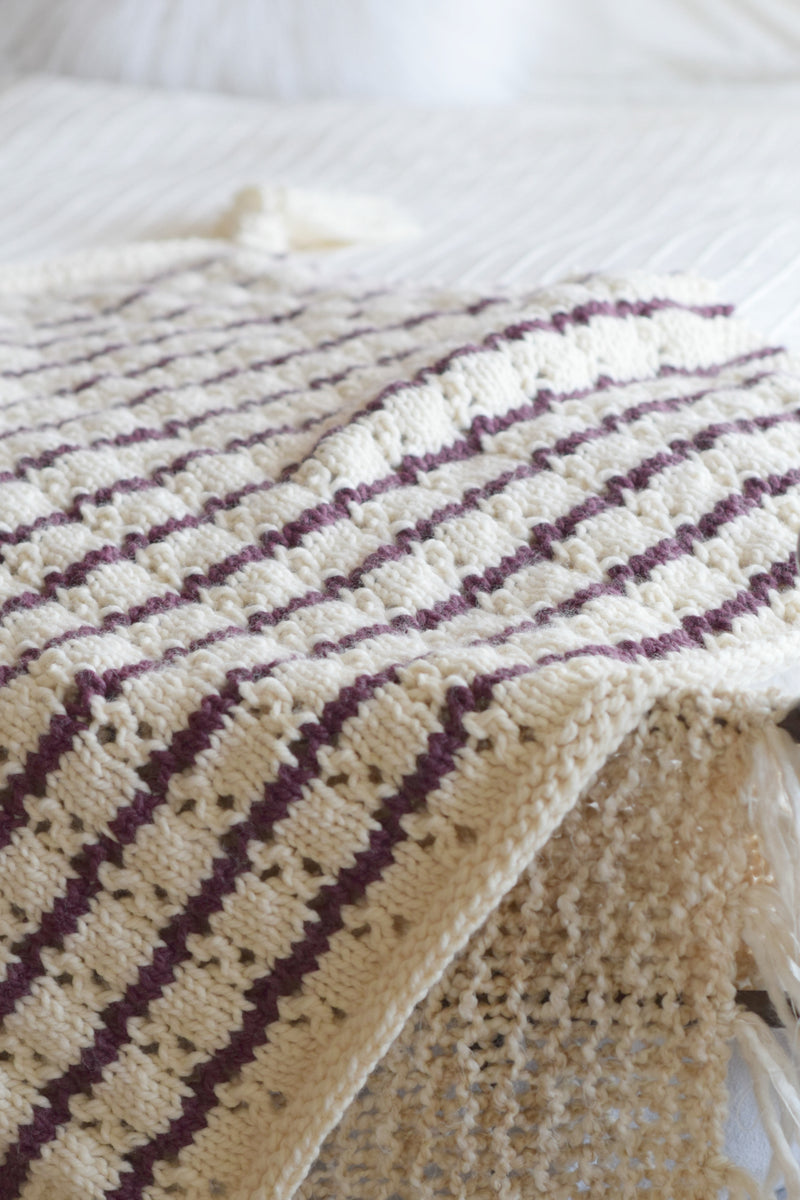 Knit Kit - Stripes & Eyelets Urban Blanket