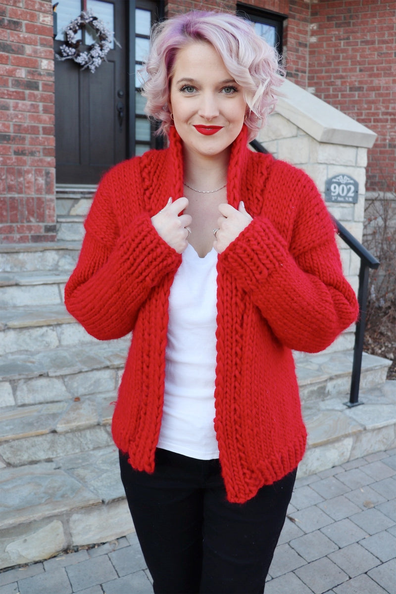 CORCOVADO レッド ワンピース　カーディガン セット S/M CORCOVADO レッド ワンピース カーディガン セット S/M CORCOVADO