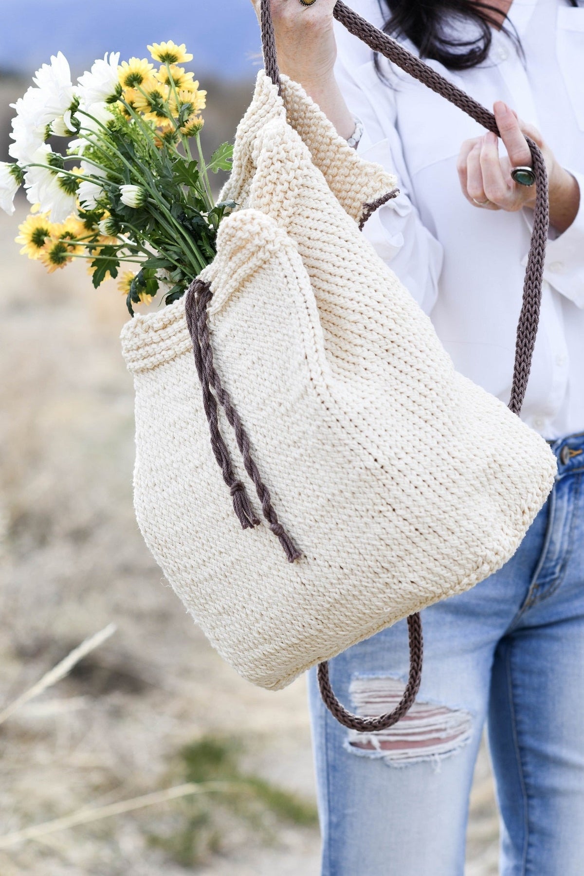 Lion Straw Bag
