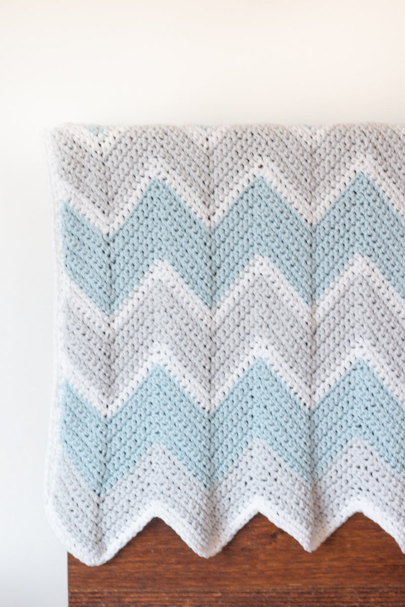 Crochet Kit - Baby Chevron Blanket
