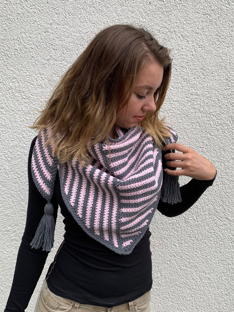 Crochet Kit - Stripe Me Shawl