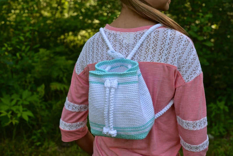 Crochet Kit - Drawstring Mini Backpack
