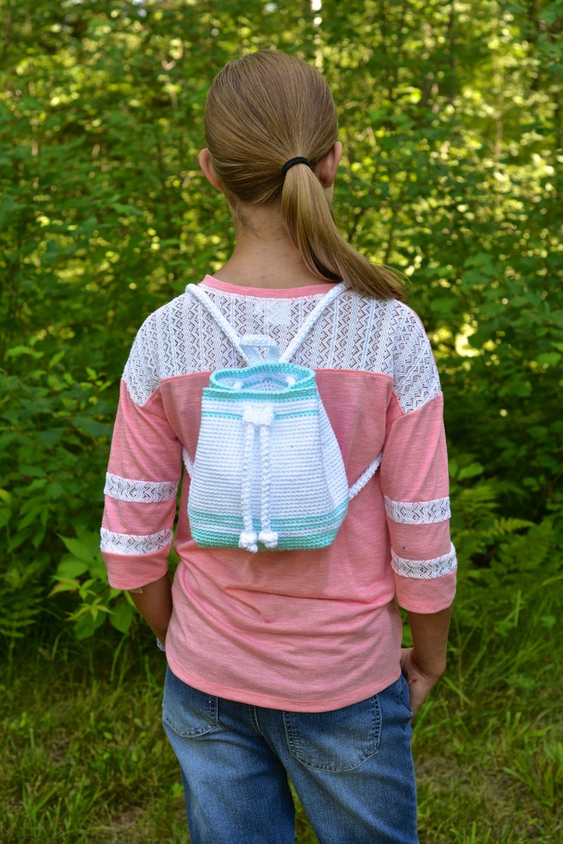 Crochet Kit - Drawstring Mini Backpack