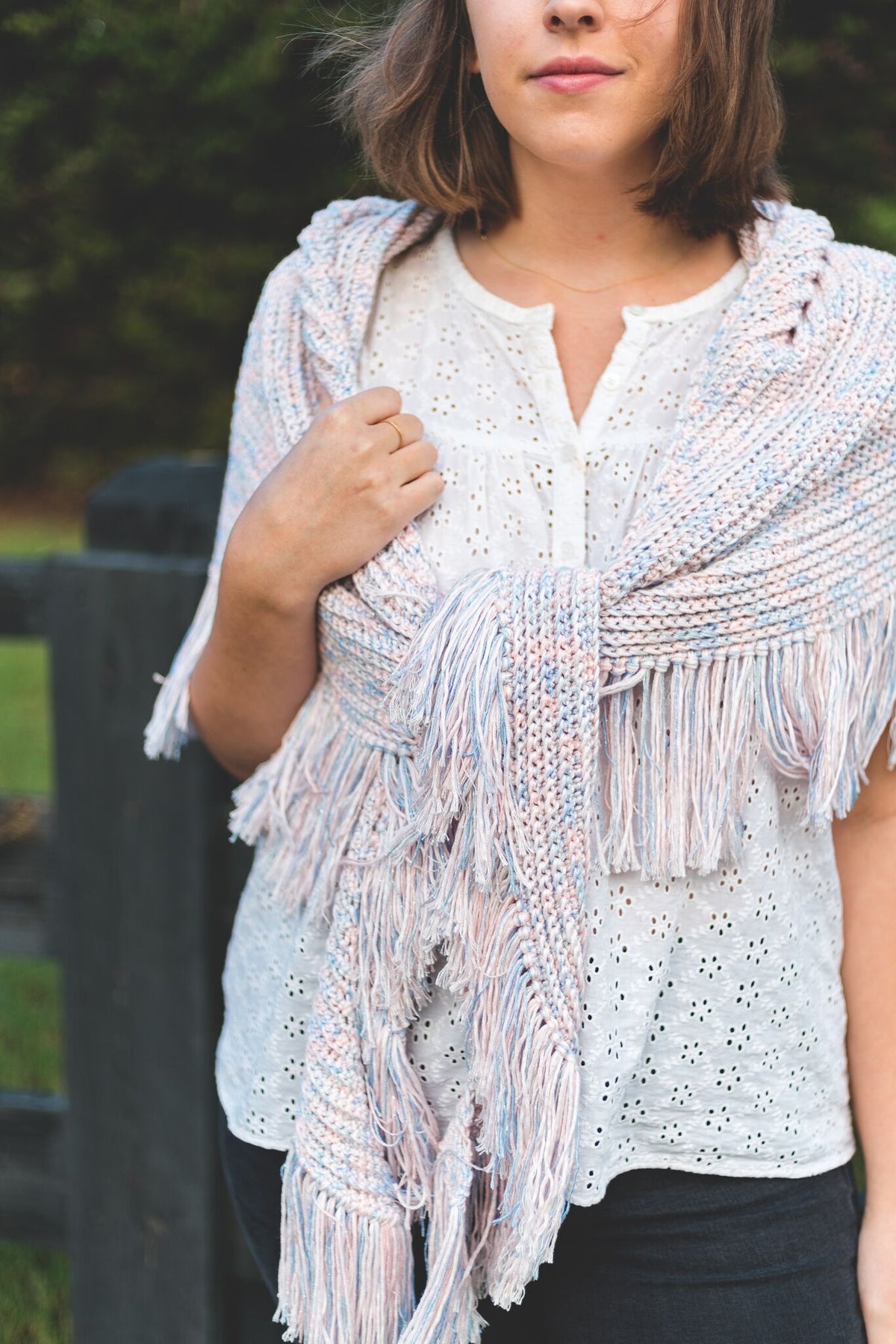 Crochet Kit - Glimmer Shawl – Lion Brand Yarn