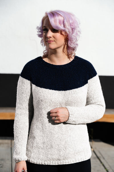 Knit Kit - Basic Colorblock Yoke – Lion Brand Yarn