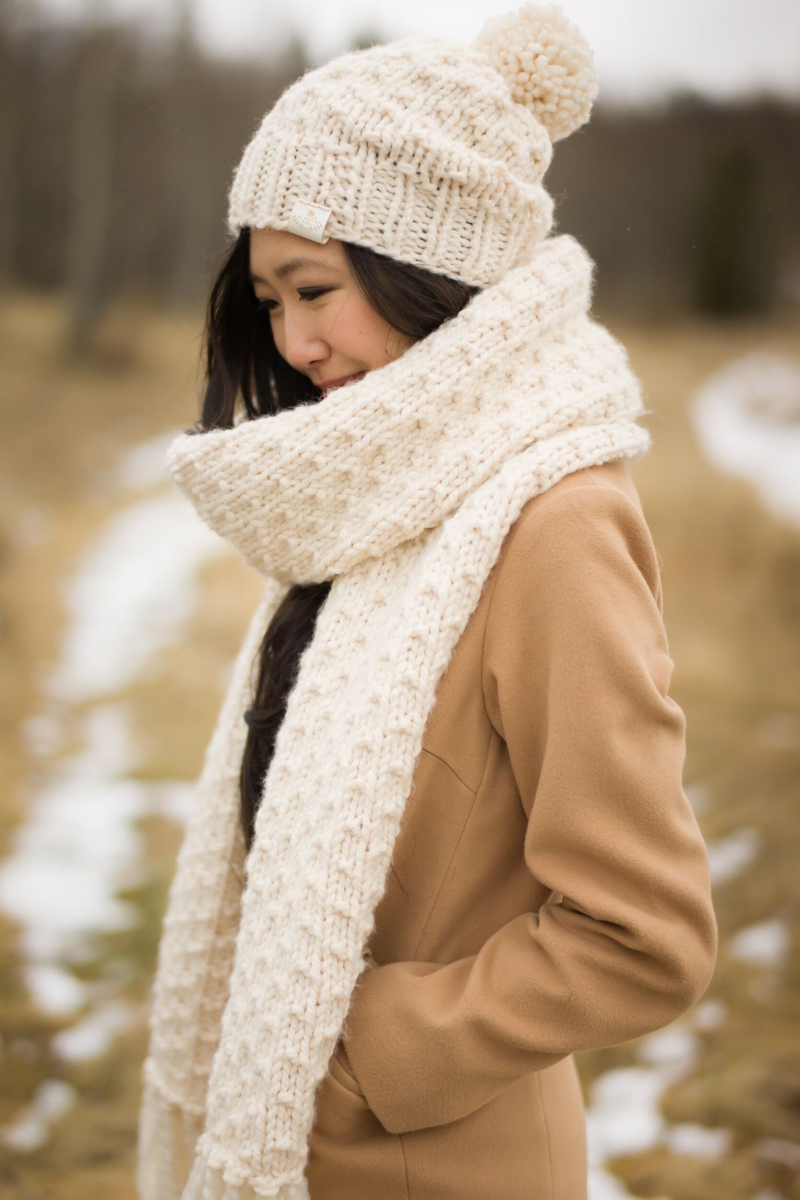 SALE! NWT Large Silk Scarf & Adorable Fashion Beanie TAC Scarf and Beanie set - Royalty Collection main image 2