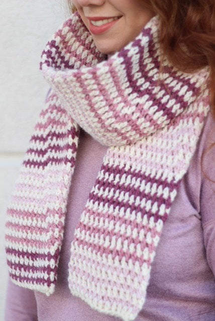 Crochet Kit - Prim Stripe Beanie & Scarf